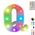 LED Letter Lights With Remote Control 16 color Luminous Letter Lamp Bar Sign Night Light For Wedding Party Christmas Decor Q