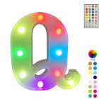 LED Letter Lights With Remote Control 16-color Luminous Letter Lamp Bar Sign Night Light For Wedding Party Christmas Decor Q