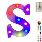 LED Letter Lights With Remote Control 16-color Luminous Letter Lamp Bar Sign Night Light For Wedding Party Christmas Decor S