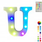 LED Letter Lights With Remote Control 16-color Luminous Letter Lamp Bar Sign Night Light For Wedding Party Christmas Decor U