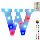 LED Letter Lights With Remote Control 16-color Luminous Letter Lamp Bar Sign Night Light For Wedding Party Christmas Decor W