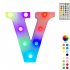 LED Letter Lights With Remote Control 16 color Luminous Letter Lamp Bar Sign Night Light For Wedding Party Christmas Decor V