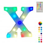 LED Letter Lights With Remote Control 16-color Luminous Letter Lamp Bar Sign Night Light For Wedding Party Christmas Decor X
