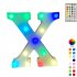 LED Letter Lights With Remote Control 16 color Luminous Letter Lamp Bar Sign Night Light For Wedding Party Christmas Decor X
