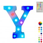 LED Letter Lights With Remote Control 16-color Luminous Letter Lamp Bar Sign Night Light For Wedding Party Christmas Decor Y