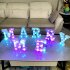 LED Letter Lights With Remote Control 16 color Luminous Letter Lamp Bar Sign Night Light For Wedding Party Christmas Decor A