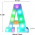 LED Letter Lights With Remote Control 16 color Luminous Letter Lamp Bar Sign Night Light For Wedding Party Christmas Decor A