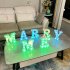 LED Letter Lights With Remote Control 16 color Luminous Letter Lamp Bar Sign Night Light For Wedding Party Christmas Decor A