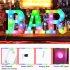 LED Letter Lights With Remote Control 16 color Luminous Letter Lamp Bar Sign Night Light For Wedding Party Christmas Decor A