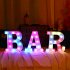 LED Letter Lights With Remote Control 16 color Luminous Letter Lamp Bar Sign Night Light For Wedding Party Christmas Decor A