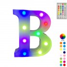LED Letter Lights With Remote Control 16-color Luminous Letter Lamp Bar Sign Night Light For Wedding Party Christmas Decor B