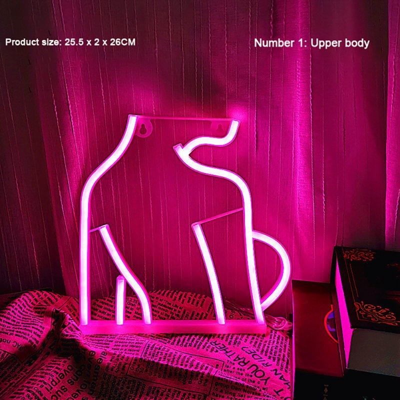 LED Light Battery/USB Powered Luminous Sexy Lady Signs Decorative Lamp For Bar Party Restaurant Shop Decoration 1