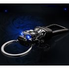 LED Light Chinese Brave Troop Model Car Keychain Key Ring Automobiles Car Styling Buckle Black nickel