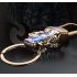 LED Light Chinese Brave Troop Model Car Keychain Key Ring Automobiles Car Styling Buckle K Gold