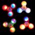 LED Light Fidget Spinner Plastic Finger Tri Spinner Stress Anxiety Reducer Decompression Toys for All Ages Random Color