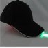 LED Light Glow Club Party Sports Athletic Black Fabric Travel Hat Cap White Light