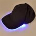 LED Light Glow Club Party Sports Athletic Black Fabric Travel Hat Cap Red Light