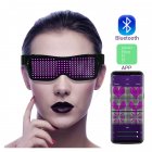 LED Light Up Glasses App Control DIY Flashing Glasses Display Messages Animation Drawings for Party Concert Bar Rave Festival  Pink