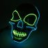 LED Light Up Skull Face Mask Flashing Luminous Halloween Costume Party Decor