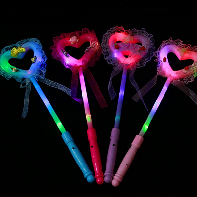 LED Luminous Heart Star Shape Glow Stick Magic Wand Toy  Large fairy stick