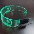 LED Luminous Sunglasses Goggles With 200mAh Large Capacity Battery Colorful Light Up Glasses Night Riding Glasses Party Supplies Full color charging