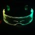 LED Luminous Sunglasses Goggles With 200mAh Large Capacity Battery Colorful Light Up Glasses Night Riding Glasses Party Supplies Full color charging