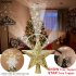 LED Magic Projector Light Rotating 3D Glitter Lighted Star Tree Topper Christmas Decoration Gold Golden blizzard British plug