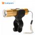 LED Mini Cycle Lamp Built in Battery USB Rechargeable Zooming Flashlight Waterproof Mountain Bicycle Headlights   Black