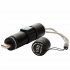 LED Mini Cycle Lamp Built in Battery USB Rechargeable Zooming Flashlight Waterproof Mountain Bicycle Headlights   Black
