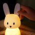 LED Night Light Cute Rabbit Night Lamp With Dimming And Timer USB Rechargeable Nursery Night Light Bedside Table Lamp For Boys Girls Kids White