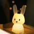 LED Night Light Cute Rabbit Night Lamp With Dimming And Timer USB Rechargeable Nursery Night Light Bedside Table Lamp For Boys Girls Kids White