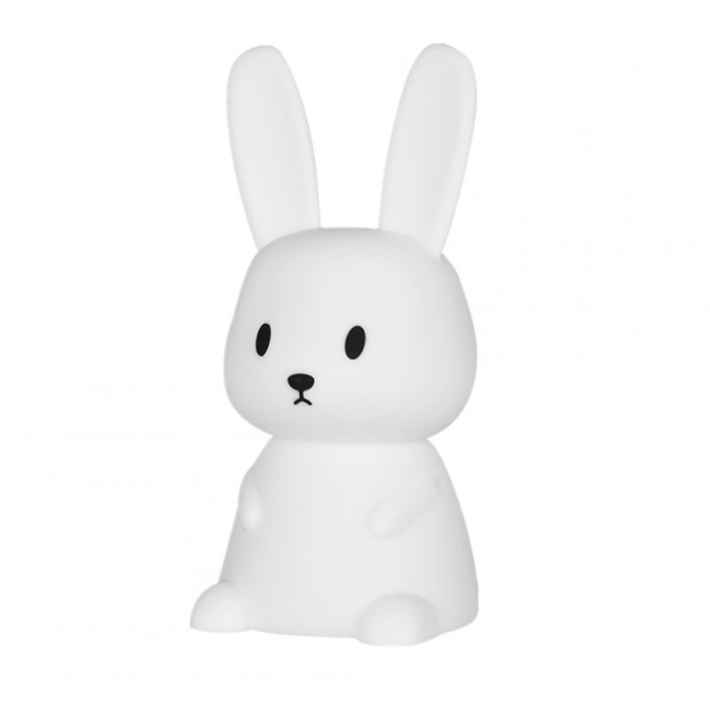LED Night Light Cute Rabbit Night Lamp With Dimming And Timer USB Rechargeable Nursery Night Light Bedside Table Lamp For Boys Girls Kids White