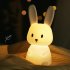 LED Night Light Cute Rabbit Night Lamp With Dimming And Timer USB Rechargeable Nursery Night Light Bedside Table Lamp For Boys Girls Kids White
