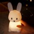 LED Night Light Cute Rabbit Night Lamp With Dimming And Timer USB Rechargeable Nursery Night Light Bedside Table Lamp For Boys Girls Kids White