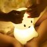 LED Night Light Cute Rabbit Night Lamp With Dimming And Timer USB Rechargeable Nursery Night Light Bedside Table Lamp For Boys Girls Kids White