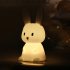 LED Night Light Cute Rabbit Night Lamp With Dimming And Timer USB Rechargeable Nursery Night Light Bedside Table Lamp For Boys Girls Kids White