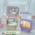 LED Night Light Cute TV Painting Design Learning Table Lamp USB Charging 2 Level Lighting Mini Desktop Light Birthday Gift Pink ambient light