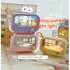 LED Night Light Cute TV Painting Design Learning Table Lamp USB Charging 2 Level Lighting Mini Desktop Light Birthday Gift Pink ambient light