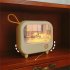 LED Night Light Cute TV Painting Design Learning Table Lamp USB Charging 2 Level Lighting Mini Desktop Light Birthday Gift Pink ambient light