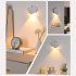 LED Night Light Type c Rechargeable 3 Brightness Modes Motion Sensor Bedside Table Lamp For Work Study Craft black