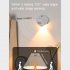 LED Night Light Type c Rechargeable 3 Brightness Modes Motion Sensor Bedside Table Lamp For Work Study Craft black