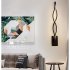 LED Nordic Style Wall Lamp for Living Room Bedroom Bedside Lighting Decoration C black white light monochromatic light