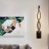 LED Nordic Style Wall Lamp for Living Room Bedroom Bedside Lighting Decoration C black warm light monochromatic light