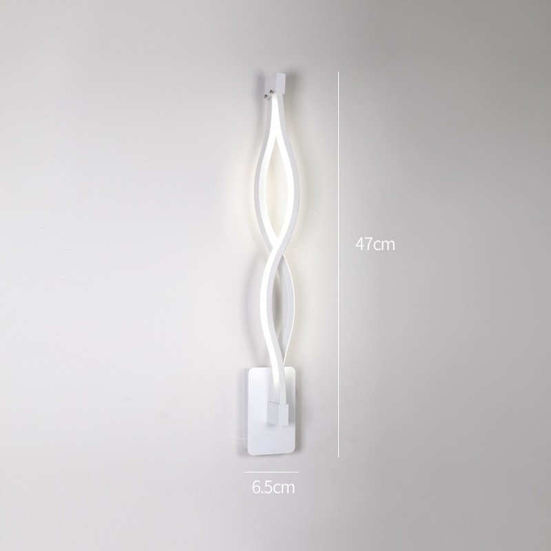 LED Nordic Style Wall Lamp for Living Room Bedroom Bedside Lighting Decoration C white-white light_monochromatic light