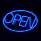 LED OPEN Light Signs Battery/USB Powered Hanging Luminous Signs Decorative Lamp For Bar Restaurant Coffee Shop Decoration blue