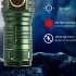 LED Outdoor Flashlight Lightweight Torch Type C Rechargeable Aluminum Alloy Lamp Waterproof Lantern White Red Light High Lumens Flashlight For Home Outdoor Camp