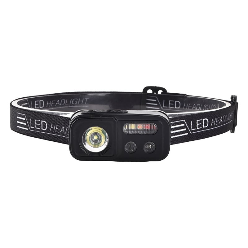 LED Outdoor Headlight Dual Light Source Torch Lamp With Inductive Switch 30°-angle Free Adjustment High Lumens Flashlight For Home Outdoor Camping Fishing WH0168 headlight