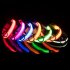LED Pet Cat Dog Collar Night Safety Luminous Necklaces for Outdoor Walking yellow L