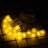 LED Pine String Light Battery Powered Christmas Lamp Holiday Party Wedding Decorative Fairy Lights With flashing warm white 3 meters 20 lights battery