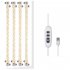 LED Plant Grow Light Strips Full Spectrum USB Auto ON Off Timer 9 Dimmable Levels Sunlike Grow Lamp For Indoor Plants Strip 2 heads